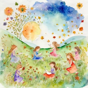 აქტივობის სურათი: სეზონების ჩურჩული: სეზონური კოლაჟის გამოკვლევა