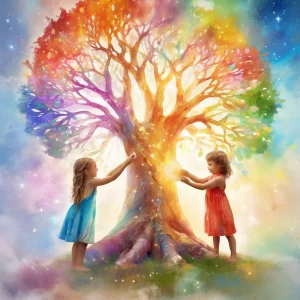 აქტივობის სურათი: ერთიანობის ყვავილები: ოჯახის ხელის ანაბეჭდის ხე