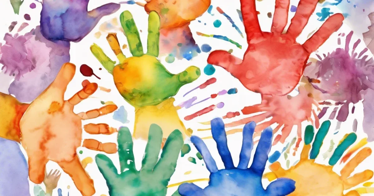 Dev Handprint Vibrant Handprint Symphony - The Colorful Handprint Art