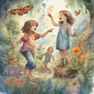 აქტივობის სურათი: მოჯადოებული ბუნების საგანძურის ძიება კომუნიკაციის ელემენტით